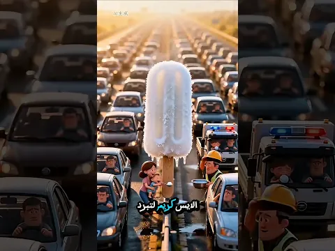 الحر شديد لكن الآيس كريم أنقذ الموقف!🥵🍦
