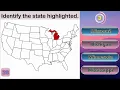 US States on a Blank Map