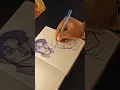 Drawing anime character using pen