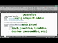 Excel - Quantiles and Quartiles with stikpetE