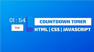 Countdown Timer Using HTML CSS JavaScript