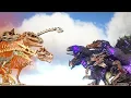 All Skeletal VS All Corrupted Creatures DodoRex vs DodoWyvern ARK Fear Evolved