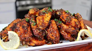 The MOST Addictive Wet Lemon Pepper Wings 🤤 | Air Fryer Recipe | Wingstop Who?!