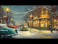 🎄Cozy 1950's Coffee Shop At Christmas Time: Classic Christmas Songs \u0026 Vintage Holiday Ambience ❄️