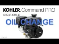 KOHLER COMMAND Pro 4 5-14hp Oil Change