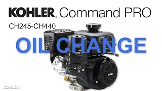 KOHLER COMMAND Pro 4 5-14hp Oil Change