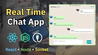 Build a Realtime Chat App in React JS Node JS and Socket io