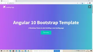 Angular 10 Bootstrap Responsive Landing Page