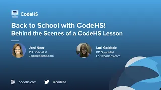 CodeHS Webinar Behind the Scenes of a CodeHS Lesson