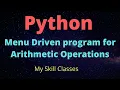 Arithmetic in Python Addition Subtraction Multiplication Division of Two Number in Python
