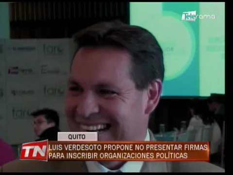 Luis Verdesoto propone no presentar firmas para inscribir organizaciones políticas