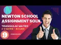 Newton school Triangular matrix Newton school assignment answer Java 2d array questions