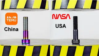 Hydraulic Press vs. Bolts from TEMU and NASA