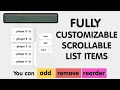 fully customizable scroll list - Template