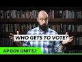 Voting RIGHTS and Models of Voting Behavior AP Gov Review Unit 5 Topic 1 5 1