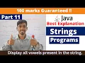 display all vowels present in the string Java ICSE programs Important java programs