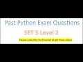 Set 5 Level 2 using python CCBP Nxtwave