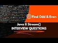Java Streams How to Filter Odd and Even Numbers from a List