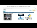 File Upload Progress Bar using Python Flask JQuery Ajax and MySQL Database