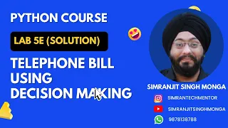 Lab 5e Telephone Bill Solution Solution Python Program Simranjit Singh Monga