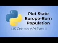 Python US Census API Tutorial Part II - Plot State Europe-Born Population