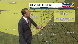 Atlanta Weather Strong to severe storms to move out throughout evening