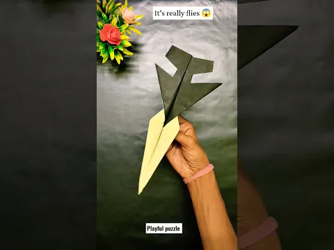 DIY flying plane craft ideas ✈️#youtubeshorts #shorts #kidscraft #trending #diy #funny #craft #viral