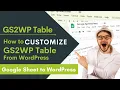 GS2WP table customizer