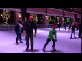Luke and his dad enjoying ice skating at the ice rink in Valpo