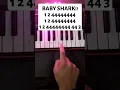 baby Shark (easy piano tutorial)