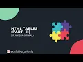 HTML Tutorial 19 - HTML Tables colspan rowspan caption Styles Theory Example Hindi