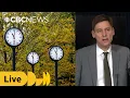 B C Premier David Eby answers questions after province adopts permanent daylight time