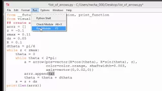 VPython Lists 2