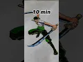 How to Draw Zoro in 10sec 10mins 10 hrs