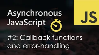 Callback functions and error-handling in JavaScript