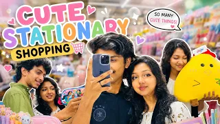 CUTEE Korean Stationary Shopping💗🎀🛍️/Shopping Challenge🧸🌸#Family Dayout🫠🫶🏼#Minshasworld#cute💕