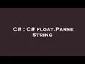 C C float Parse String