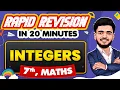 Integers - Rapid Revision in 20 Minutes Maths Class 7th
