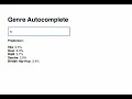 music Genre auto complete feild in javascript