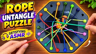 ROPE UNTANGLE PUZZLE 🧩 | Satisfying ASMR Rope Puzzle Solving 😌✨ Challenge #1