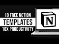 10 Free Notion Templates To 10x Your Productivity 2026