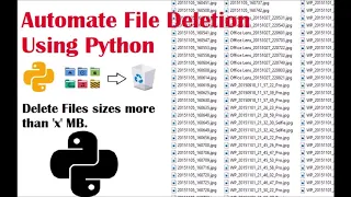Automate File Deletion Using Python Delete Files More Than x MB