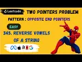 345 Reverse Vowels of a String Two Pointers Opposite End Pointers Pattern