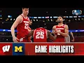 Highlights vs Michigan BTT Wisconsin Basketball March 14 2026