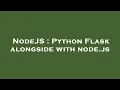 NodeJS Python Flask alongside with node js