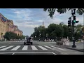 Driving New York Avenue to 15th Street NW Washington Monument in Washington DC - 4K