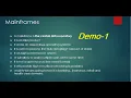 Session-1 - Demo Mainframes Cobol JCL DB2 Demo-1 vitechtalks Mainframes Batch-5