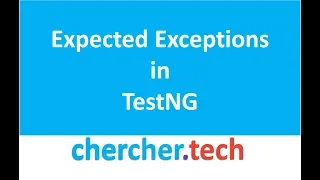 Expected Exception in TestNG SELENIUM