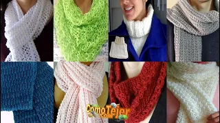 Download Cómo Tejer Bufandas Cuellos Patrones Gratis. Free Knitting Patterns 2 agujas, palitos, tricot (947) MP3