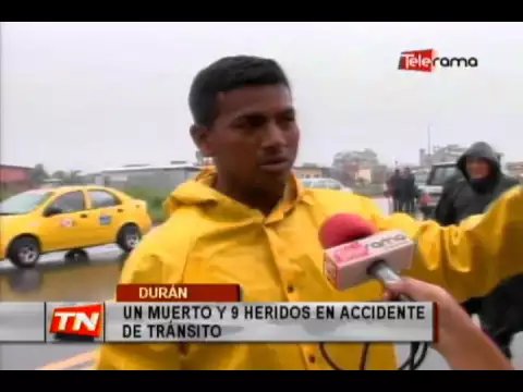 Un muerto y 9 heridos en accidente de tránsito